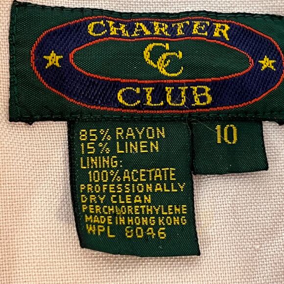 Vintage 90s Statement Lapel Midi Dress Pink Charter Club Linen Blend Secretary - Picture 3 of 7